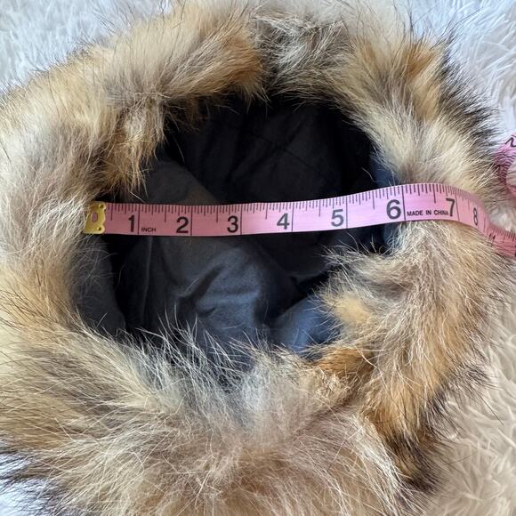 Vintage 1960s Soviet Era Russian Fox Fur Papakha Hat Small - Picture 2 of 9